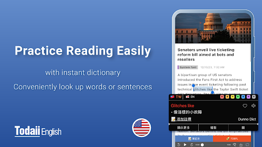 Screenshot Todaii Learn English Mod APK