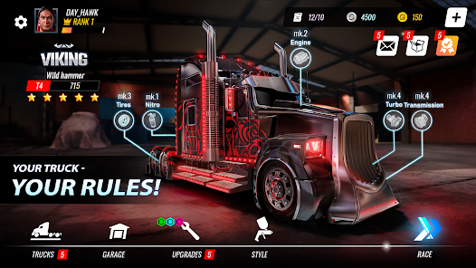 Screenshot Big Rig Racing Drag Racing Mod APK