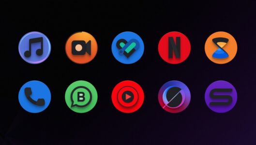 Screenshot Baked Dark Android Icon Pack Mod APK