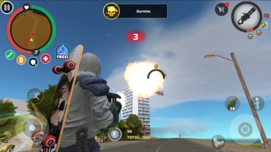 Screenshot Rope Hero Mafia City Wars Mod APK