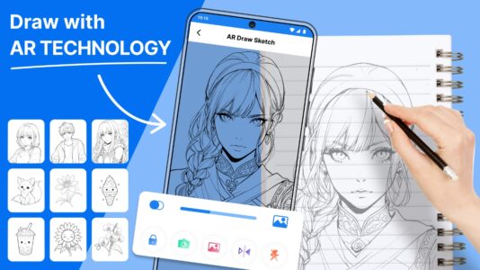 Screenshot AR Draw Sketch Trace Anime Mod APK