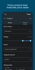 Screenshot Cinexplore: Movie & TV tracker Mod APK