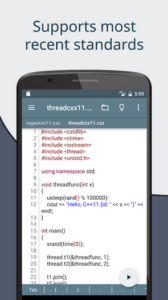 Screenshot Cxxdroid - C/C++ compiler IDE Mod APK