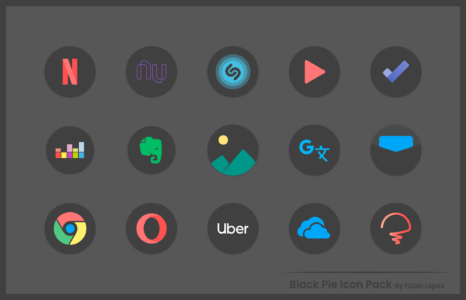 Screenshot Black Pie - Icon Pack Mod APK