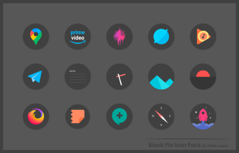 Screenshot Black Pie - Icon Pack Mod APK