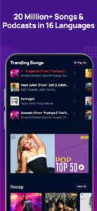 Screenshot Gaana Music: Mp3 Song Radio Mod APK