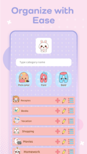 Screenshot Niki: Cute Notes App Mod APK