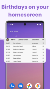 Screenshot Birthday Calendar & Reminder Mod APK