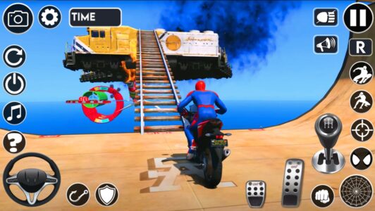 Screenshot Superhero Tricky Bike Stunt Mod APK