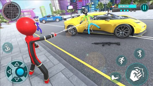 Screenshot Rope Hero Spider Stickman War Mod APK