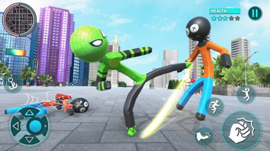 Screenshot Rope Hero Spider Stickman War Mod APK