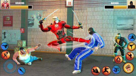 Screenshot Ninja Superhero Fighting Games: Shadow Last Fight Mod APK