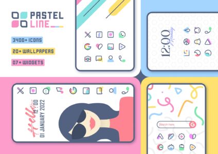 Screenshot PastelLine IconPack Mod APK