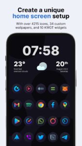 Screenshot Hera Dark: Circle Icon Pack Mod APK