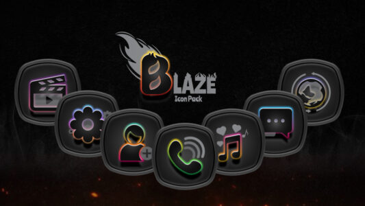 Screenshot Blaze Dark Icon Pack Mod APK