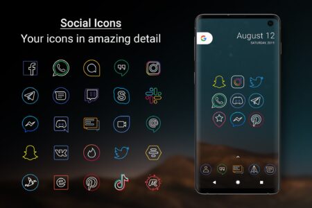 Screenshot Outline Icons - Icon Pack Mod APK