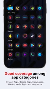 Screenshot Hera Dark: Circle Icon Pack Mod APK