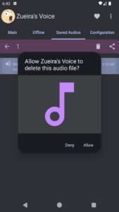 Screenshot Zueira’s Voice: Text to Speech Mod APK