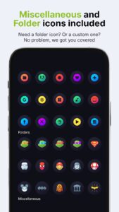 Screenshot Hera Dark: Circle Icon Pack Mod APK