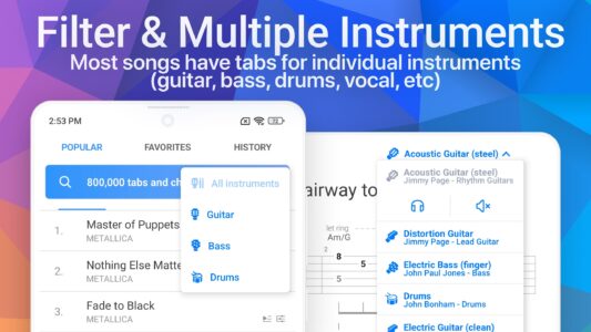 Screenshot Songsterr Guitar Tabs & Chords Mod APK