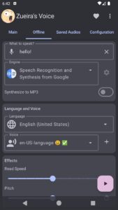 Screenshot Zueira’s Voice: Text to Speech Mod APK