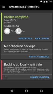 Screenshot SMS Backup & Restore Pro Mod APK