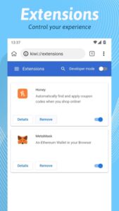 Screenshot Kiwi Browser Mod APK