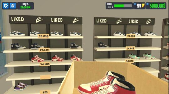 Screenshot Shoe Shop Game: Market Manager Mod APK