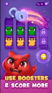 Screenshot Kitty Sort: Twisted Tails Mod APK