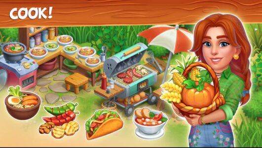 Screenshot Farm Town: Happy farming Day & food farm game City Mod APK