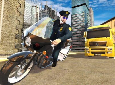 Screenshot US Police Bike Chase Game Mod APK