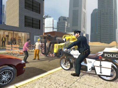 Screenshot US Police Bike Chase Game Mod APK