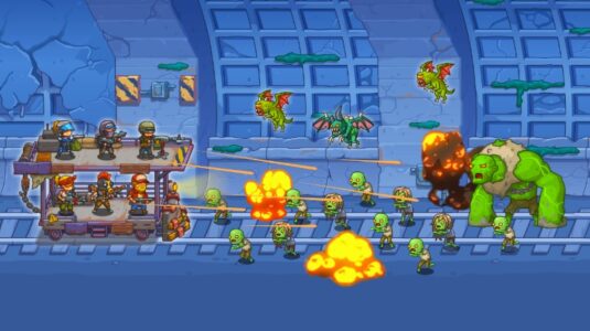 Screenshot Tower Train: Zombie Defense 2D Mod APK