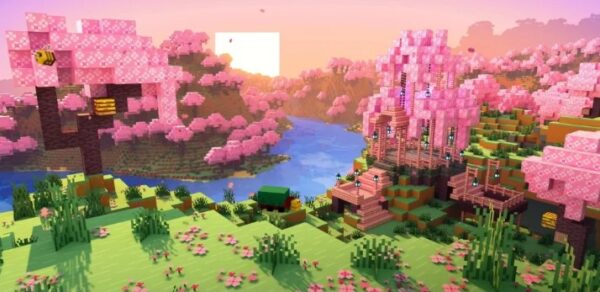 Screenshot Craftsman : Pink World Craft Mod APK