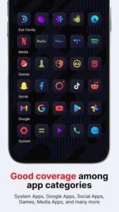 Screenshot Nova Dark Icon Pack Mod APK