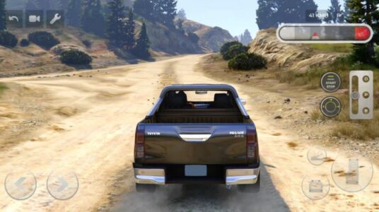 Screenshot Toyota Hilux 4x4 Mountain Ride Mod APK