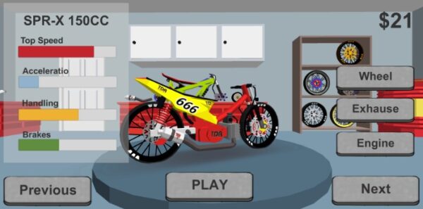 Screenshot Indonesia Drag Bike Racing 3D Mod APK