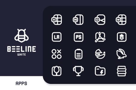 Screenshot BeeLine White Iconpack Mod APK