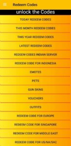 Screenshot Redeem Codes Mod APK