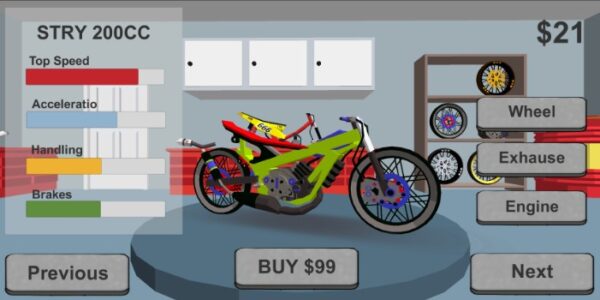 Screenshot Indonesia Drag Bike Racing 3D Mod APK