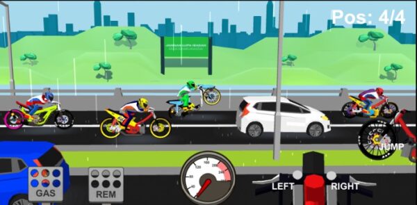 Screenshot Indonesia Drag Bike Racing 3D Mod APK