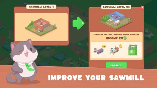 Screenshot Idle Cat Lumber Mod APK