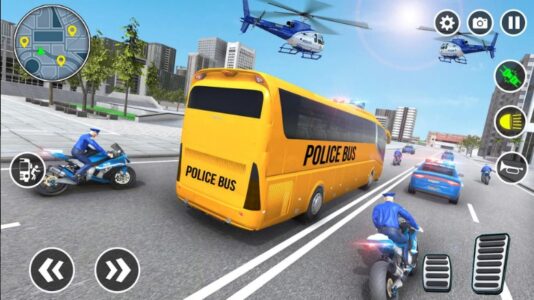 Screenshot Police Bus Simulator Bus Games Mod APK