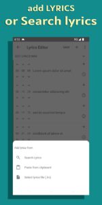 Screenshot Synced Lyrics Editor Mod APK