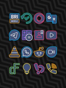 Screenshot Garis Dark - Lines Icon Pack Mod APK