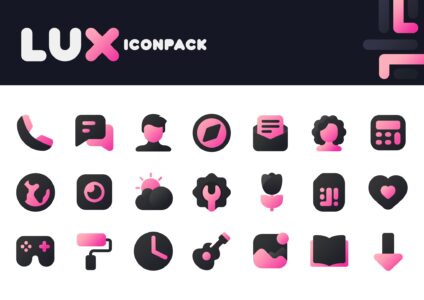 Screenshot LuX Pink IconPack Mod APK