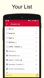 Screenshot Shopping List Mod APK