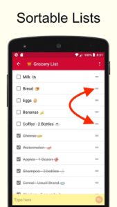 Screenshot Shopping List Mod APK