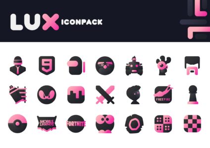 Screenshot LuX Pink IconPack Mod APK