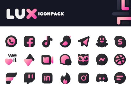 Screenshot LuX Pink IconPack Mod APK